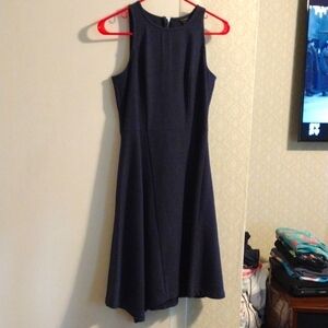 Ann Taylor Dark Gray Knit Dress - 0